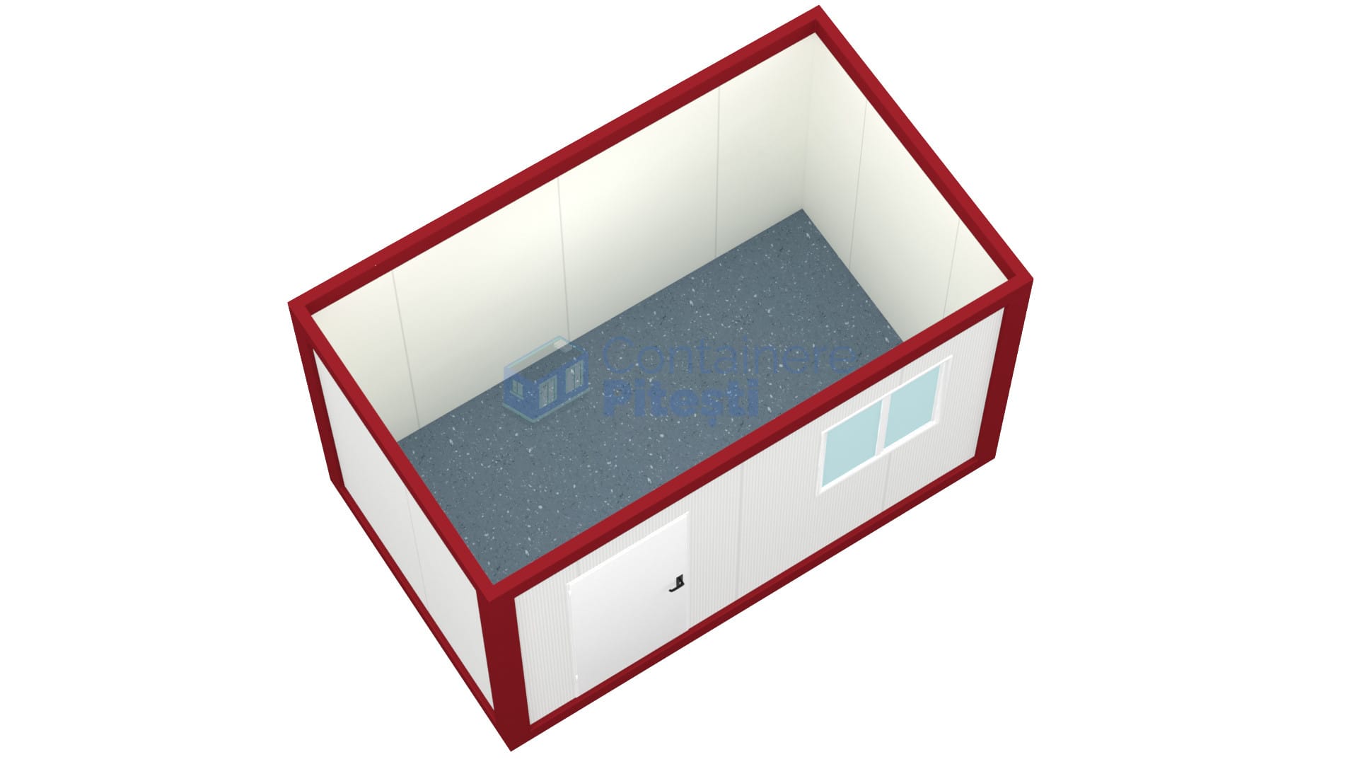 container birou pitesti 4metri 1geam rosu1