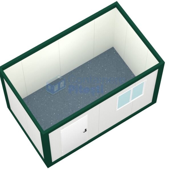container birou pitesti 4metri 1geam verde1