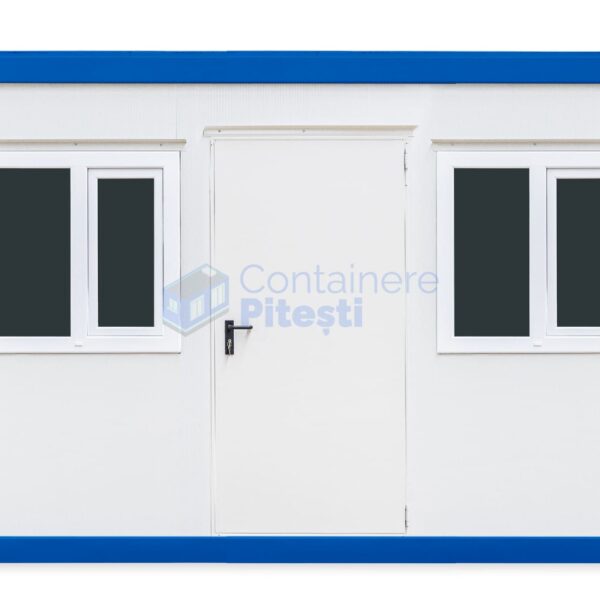 container birou pitesti 4metri 2geamuri albastru