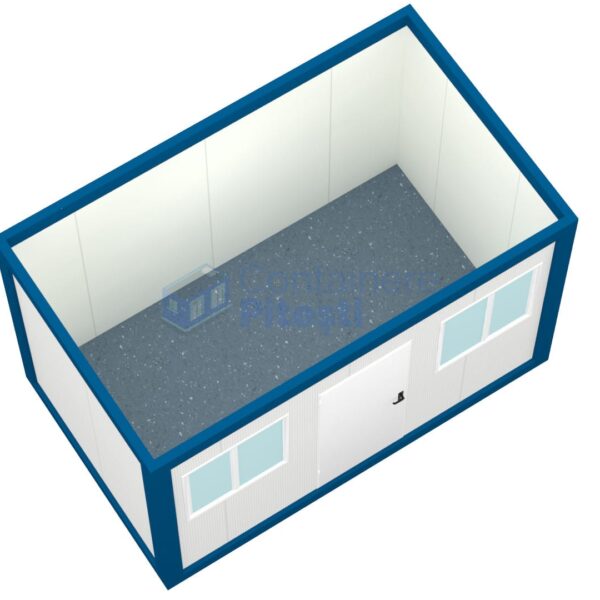 container birou pitesti 4metri 2geamuri albastru2