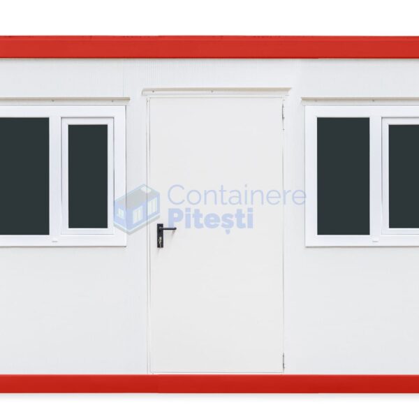 container birou pitesti 4metri 2geamuri rosu