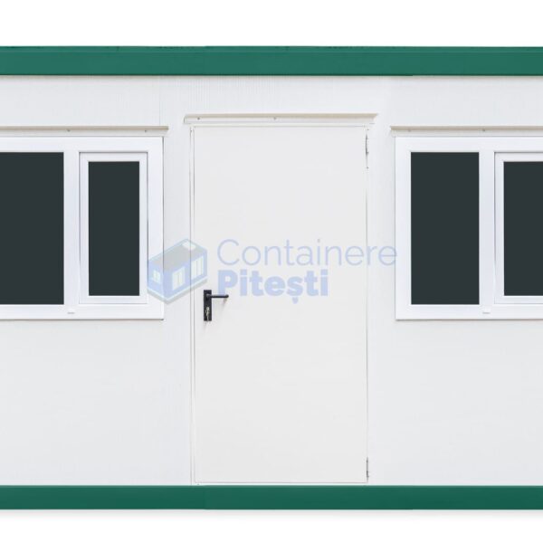 container birou pitesti 4metri 2geamuri verde