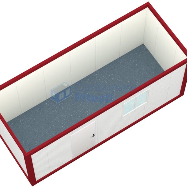 container birou pitesti 6metri 1geam rosu2