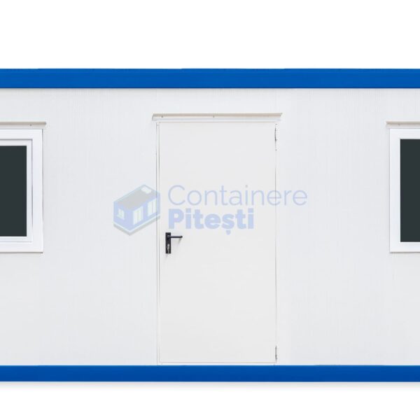 container birou pitesti 6metri 2geamuri albastru