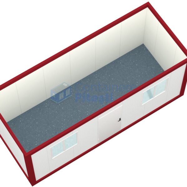 container birou pitesti 6metri 2geamuri rosu2