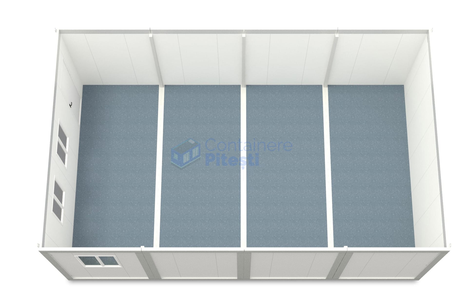 container modular pitesti 6x96m alb2