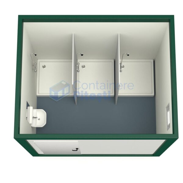 container sanitar pitesti 3metri 3dusuri verde