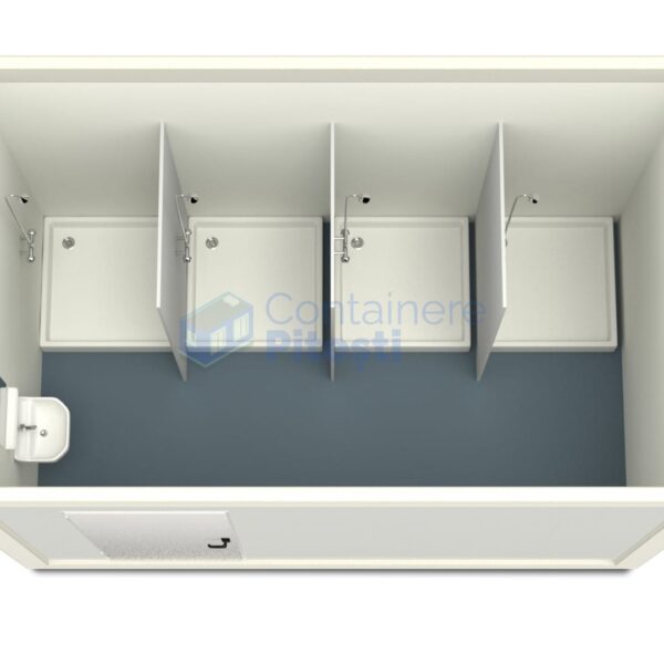 container sanitar pitesti 4metri 4dusuri alb