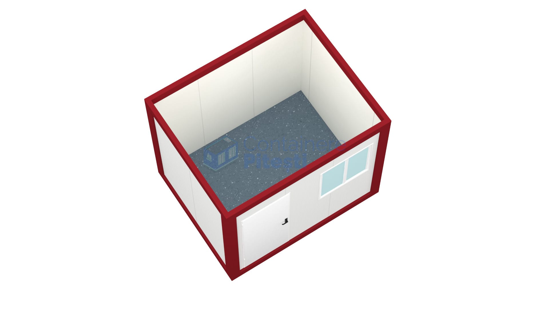 container santier pitesti 3metri rosu2