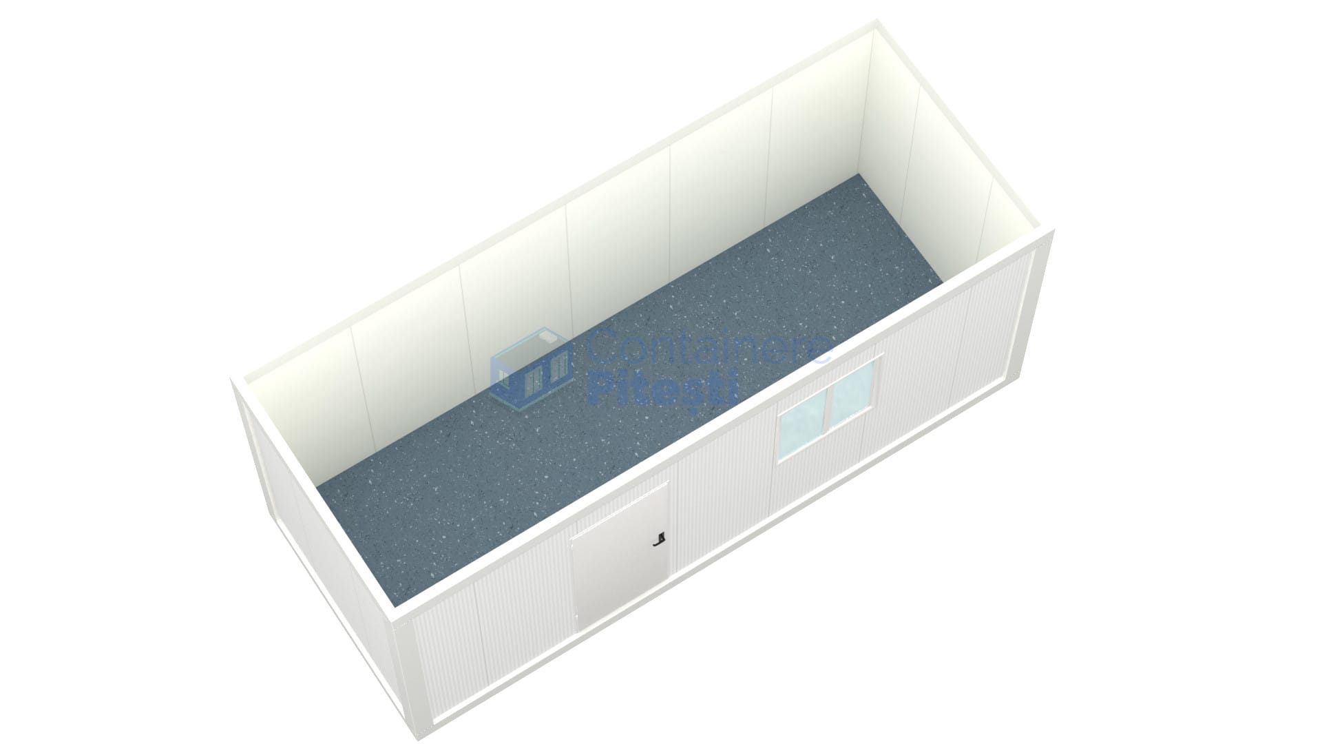 container santier pitesti 6metri 1geam alb2