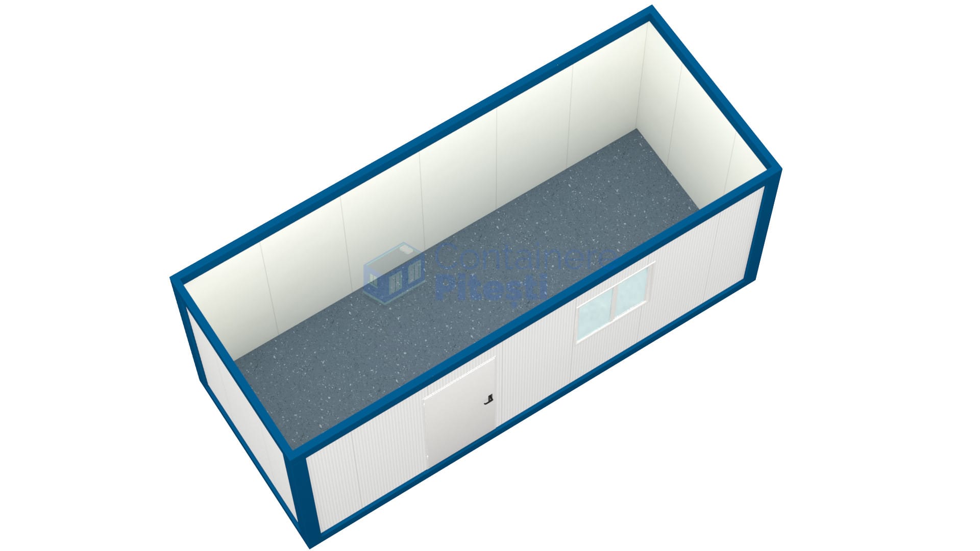 container santier pitesti 6metri 1geam albastru2