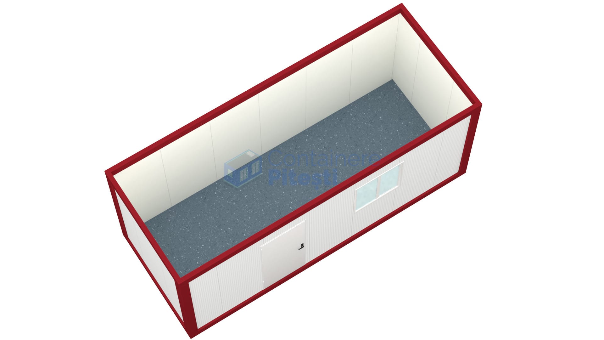 container santier pitesti 6metri 1geam rosu2