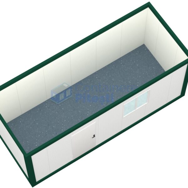 container santier pitesti 6metri 1geam verde2